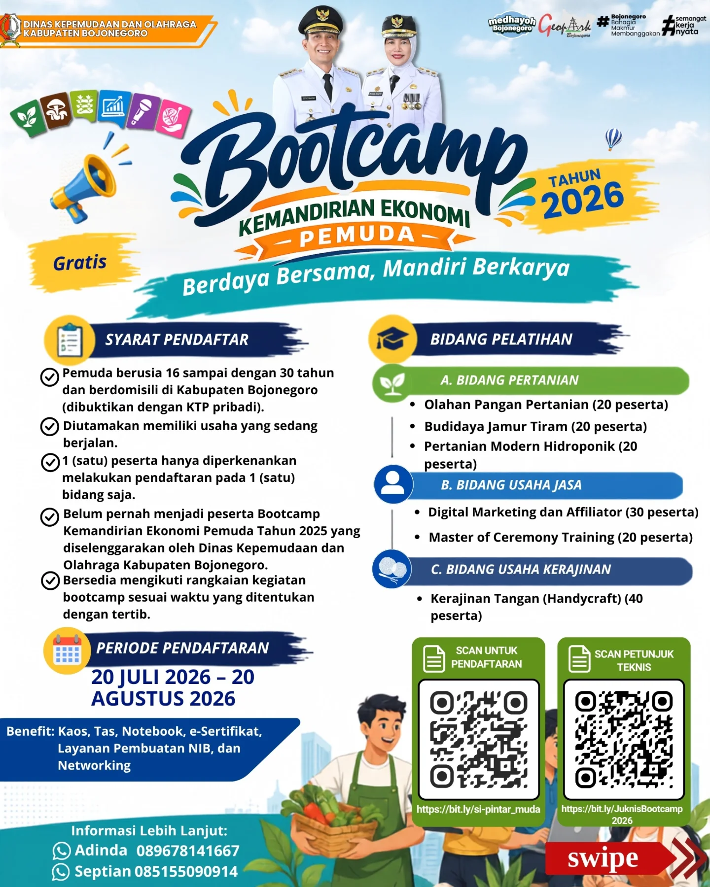 Poster pengumuman: Bootcamp Kemandirian Ekonomi Tahun 2026